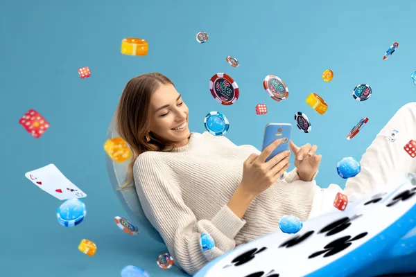 A woman in a luxurious green gown next to an ornate roulette wheel, capturing the upscale casino mood of PANALO.
